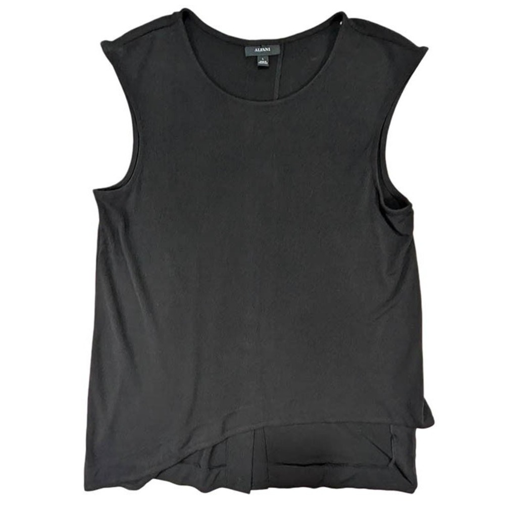 Alfani Tank Top Womens L Black Capsule Quiet‎ Luxury Corporate Goth Lagenlook